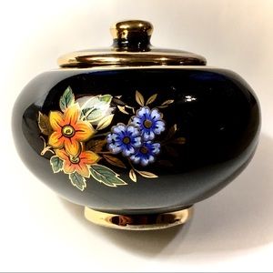 24K Gold Trim Vintage Trinket Box Handmade Greece